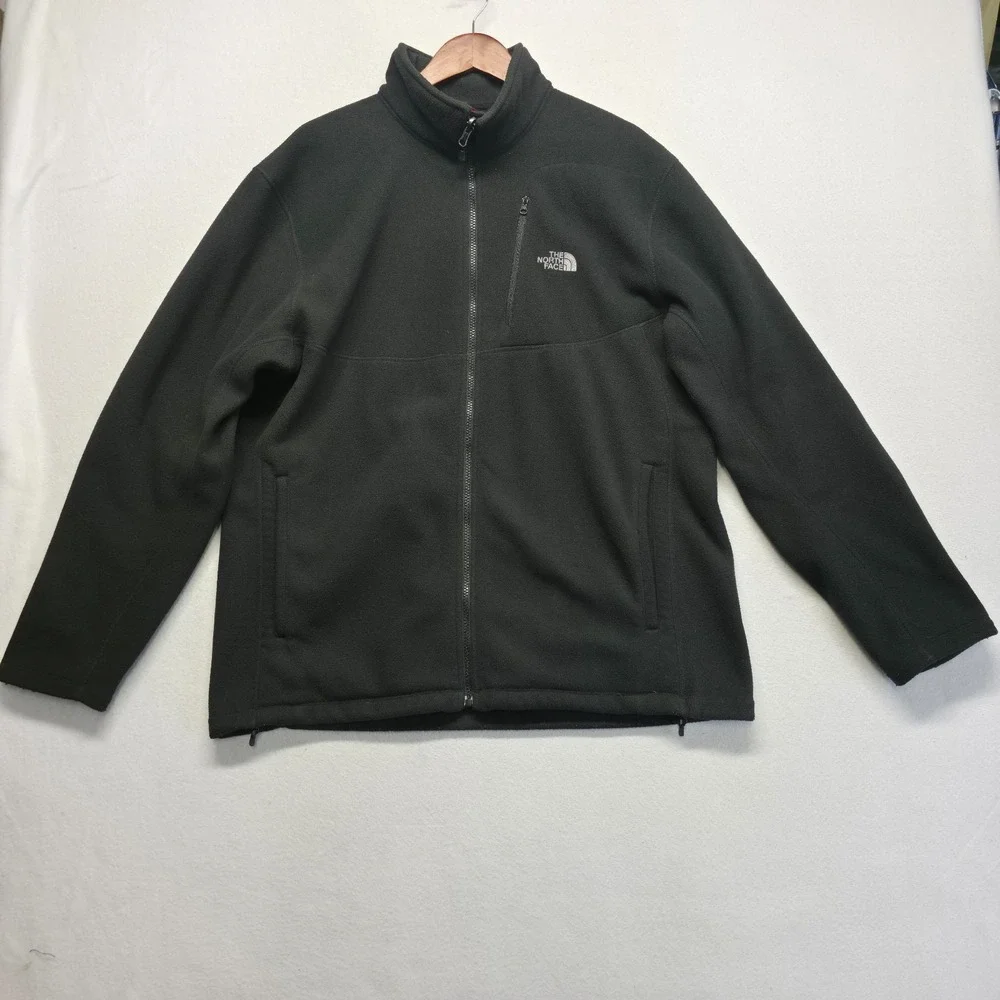 North Face Men's Black Full Zip Fleece Lined Jacket Size XL